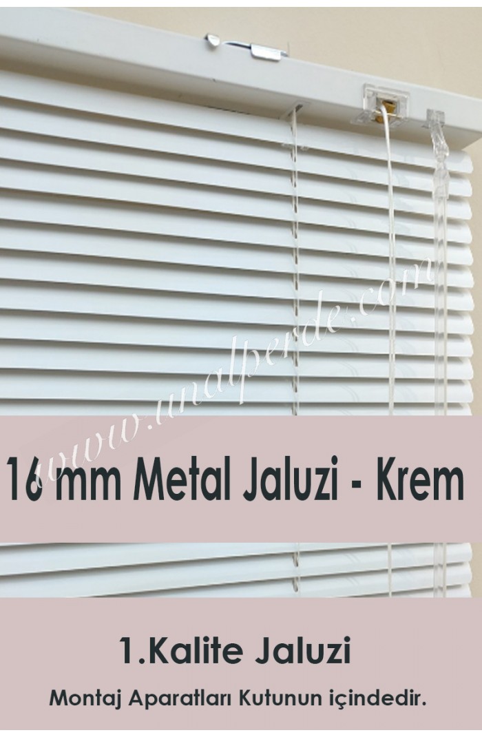 16mm Krem Metal Jaluzi